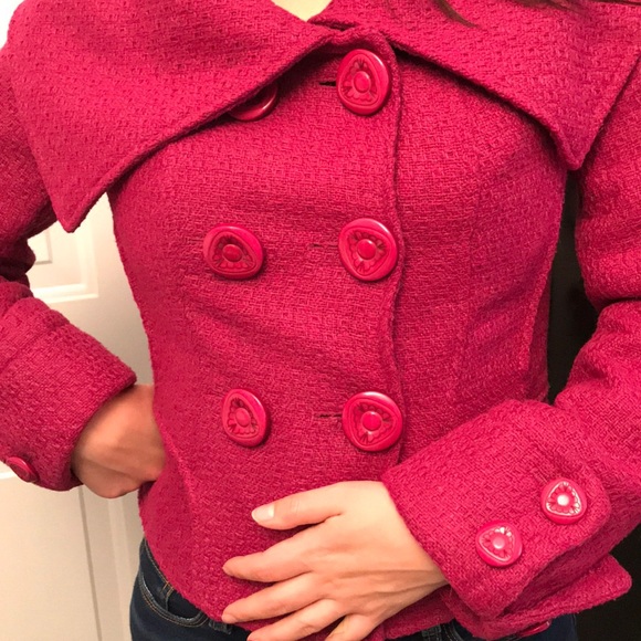 Fushia pink Double Breasted Jacket - Picture 4 of 5